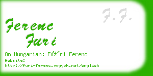 ferenc furi business card